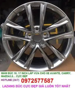 Mâm đúc 16, 17 INCH lắp vừa cho xe AVANTE, CAMRY, MAZDA3,6 cực đẹp