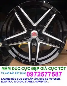 Lazang đúc cực đẹp lắp vừa cho xe FOTUNER, ELANTRA, CAMRY, TÚCON, STAREX, SORENTO