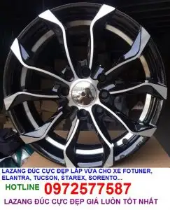 Lazang đúc cực đẹp lắp vừa cho xe FOTUNER, ELANTRA, CAMRY, TÚCON, STAREX, SORENTO