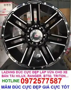 Lazang đúc cực đẹp lắp vừa xe bán tải HILUX, RANGER, BT50, TRITON
