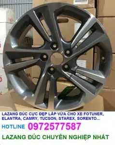 Lazang đúc cực đẹp lắp vừa cho xe FOTUNER, ELANTRA, CAMRY, TÚCON, STAREX, SORENTO