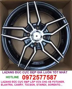 Lazang đúc cực đẹp lắp vừa cho xe FOTUNER, ELANTRA, CAMRY, TÚCON, STAREX, SORENTO