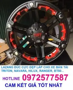 Lazang đúc cực đẹp lắp cho xe bán tải TRITON, NAVARA, HILUX, RANGER, BT50